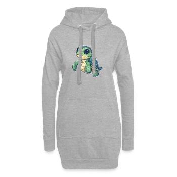 Tortue - Sweat-shirt à capuche long Femme - gris chiné - Devant