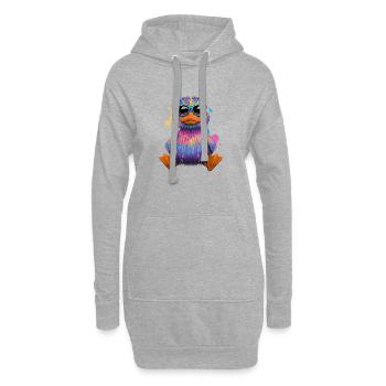 Canard en caoutchouc Étang à canards Canard coloré - Sweat-shirt à capuche long Femme - gris chiné - Devant