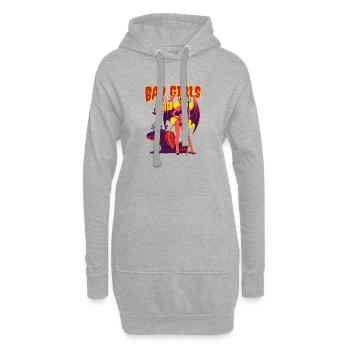 Les mauvaises filles ont meilleur goût que les filles tatouées B - Sweat-shirt à capuche long Femme - gris chiné - Devant