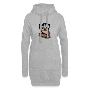 Pause cercueil - Sweat-shirt à capuche long Femme - gris chiné - Devant