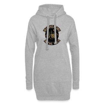 Abenteuer Camping Nacht - Hoodie-Kleid - Grau meliert - Vorne