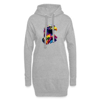 Aigle Pygargue à tête blanche Aigle royal Pygargue à queue blanche - Sweat-shirt à capuche long Femme - gris chiné - Devant
