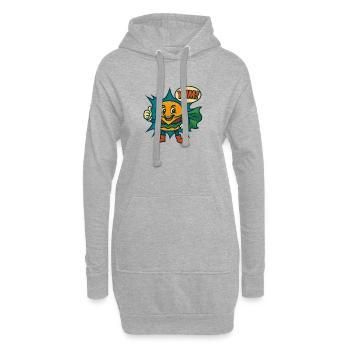 Leckerer Burger Cheeseburger Retro Fast Food USA - Hoodie-Kleid - Grau meliert - Vorne