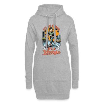 Scooter Ce n’est pas une phase, c’est un conducteur de scooter - Sweat-shirt à capuche long Femme - gris chiné - Devant