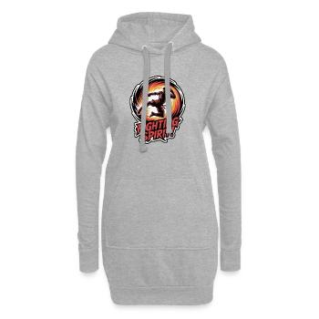 Dynamische Kampfkunst Kampf Illustration - Hoodie-Kleid - Grau meliert - Vorne