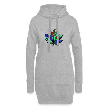 Blatt Herbst Bunt Ahorn - Hoodie-Kleid - Grau meliert - Vorne
