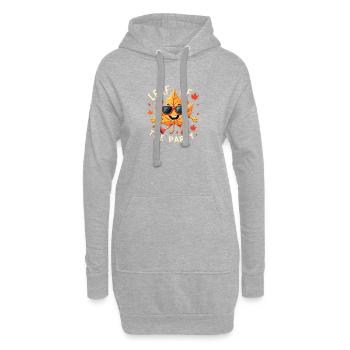 Leaf of the Party Happy Fall Harvest Autumn Leaf - Hoodie Dress - heather grey - Front
