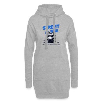 Refined Streetwear Cat - Hoodie Dress - heather grey - Front