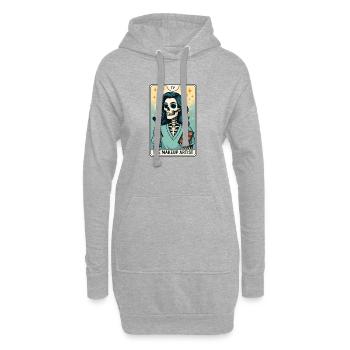 Skelett Makeup Artist Tarot Design - Hoodie-Kleid - Grau meliert - Vorne