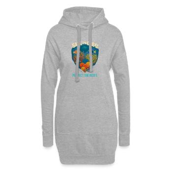 Sauver les coraux Protéger les récifs - Sweat-shirt à capuche long Femme - gris chiné - Devant