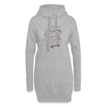 Silence – God Speaks Design - Hoodie-Kleid - Grau meliert - Vorne