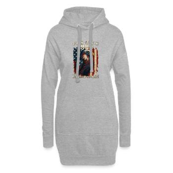 Né libre en 1989 – 36 ans de liberté - Sweat-shirt à capuche long Femme - gris chiné - Devant