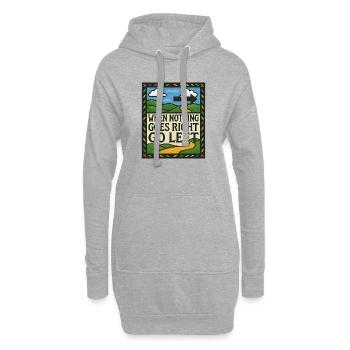 Quand rien ne va bien, allez à gauche - Sweat-shirt à capuche long Femme - gris chiné - Devant