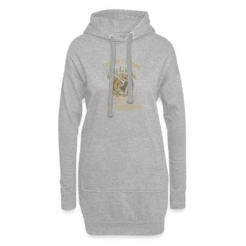 Das ist kein Spiel, Schatz, das ist Axt-Werfen - Hoodie-Kleid - Grau meliert - Vorne