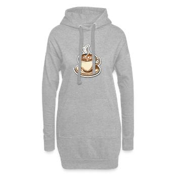 Kaffee - Hoodie-Kleid - Grau meliert - Vorne