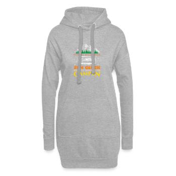 Camper Camping Caravane Dicton - Sweat-shirt à capuche long Femme - gris chiné - Devant