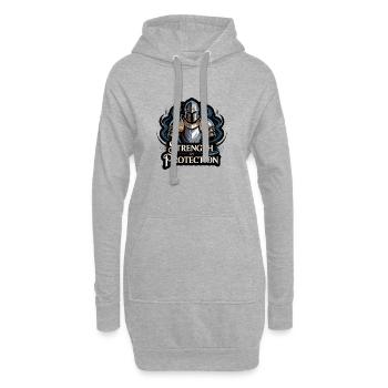 Ritterschild Stärke T-Shirt Design - Hoodie-Kleid - Grau meliert - Vorne