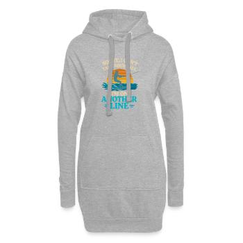 Dame tortue folle - Sweat-shirt à capuche long Femme - gris chiné - Devant