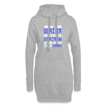 Vitrier Audacieux Propre Commerce Fierté Minimaliste - Sweat-shirt à capuche long Femme - gris chiné - Devant