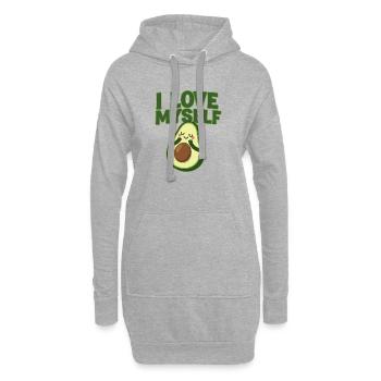 Sweet Avocado Positivity Print - Sweat-shirt à capuche long Femme - gris chiné - Devant