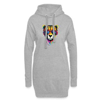 Guépard Guépard Gros chat Amoureux des chats Guépard - Sweat-shirt à capuche long Femme - gris chiné - Devant