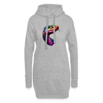 serpent, python, cobra, serpent à sonnettes, serpents - Sweat-shirt à capuche long Femme - gris chiné - Devant