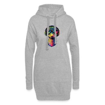 serpent, python, cobra, serpent à sonnettes, serpents - Sweat-shirt à capuche long Femme - gris chiné - Devant