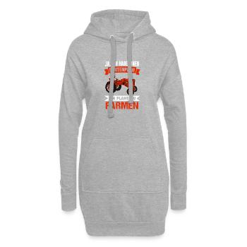 Plan de retraite Fermes Cadeau Pension Pension Adieu - Sweat-shirt à capuche long Femme - gris chiné - Devant