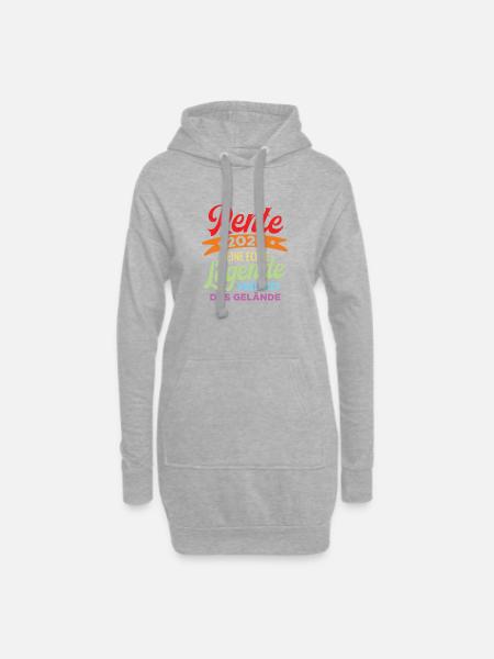Rente 2026 Geschenk – Legende verlässt das Gelände - Hoodie-Kleid - Grau meliert