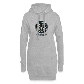  Ostsee Baltic Sea Salty Since Birth Baltic Waves - Hoodie-Kleid - Grau meliert - Vorne