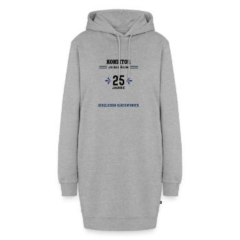 Konditor 25 Jahre Jubiläum 25. jähriges Jubilaeum - Hoodie-Kleid - Grau meliert - Vorne