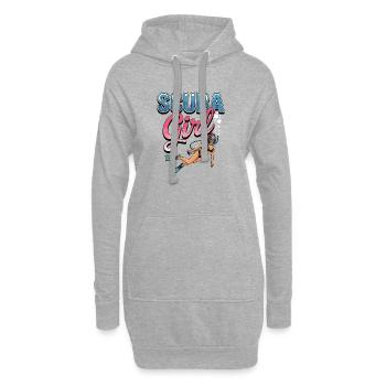 Conception de plongée sous-marine pour fille - Sweat-shirt à capuche long Femme - gris chiné - Devant