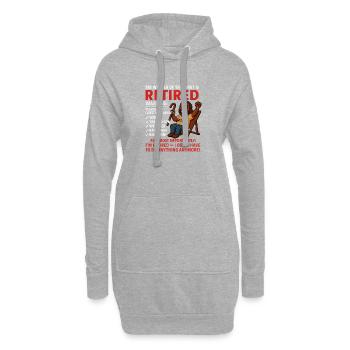 Retraite pour les hommes femmes – Rente retraitée - Sweat-shirt à capuche long Femme - gris chiné - Devant
