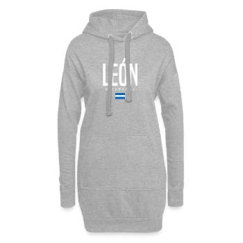 León Nicaragua Nicaraguan - Sweat-shirt à capuche long Femme - gris chiné - Devant