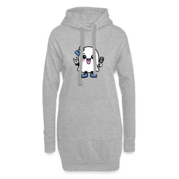 Rock Geist - Musiklover - Sweat-shirt à capuche long Femme - gris chiné - Devant