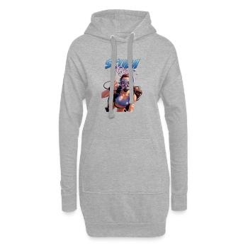 Scuba Girl Taucherin Design - Hoodie-Kleid - Grau meliert - Vorne