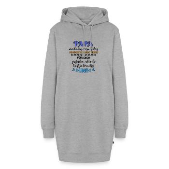 papa humour famille amour dire père - Sweat-shirt à capuche long Femme - gris chiné - Devant