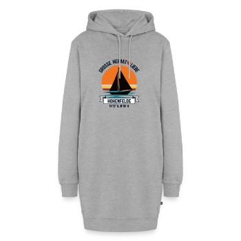 Hohenfelde Heimat Schleswig Holstein Küste Segler  - Hoodie-Kleid - Grau meliert - Vorne