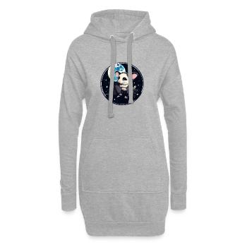 Kosmospossum Mondschein - Hoodie-Kleid - Grau meliert - Vorne