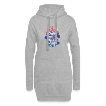 Ich kenne H.T.M.L - How To Meet Ladies - Hoodie-Kleid - Grau meliert - Vorne