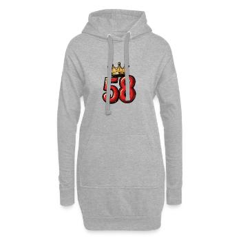 58 Number Krone - Hoodie Dress - heather grey - Front