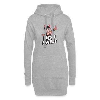 Pop Sweet Devilette - Sweat-shirt à capuche long Femme - gris chiné - Devant