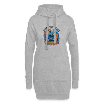 La plongée m’emmène dans l’aventure aquatique - Sweat-shirt à capuche long Femme - gris chiné - Devant