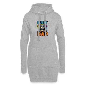 Bouledogue Papa Graphique Audacieux, Père - Sweat-shirt à capuche long Femme - gris chiné - Devant