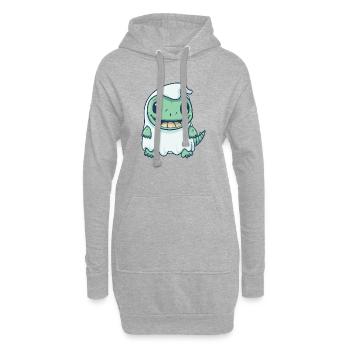 Alligator Halloween fantôme - Sweat-shirt à capuche long Femme - gris chiné - Devant