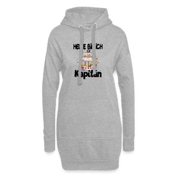  Heute Bin Ich Kapitän - Abenteuer Auf Hoher See - Hoodie-Kleid - Grau meliert - Vorne