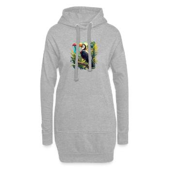 Toucans Toucan - Sweat-shirt à capuche long Femme - gris chiné - Devant