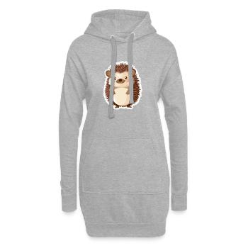Igel - Hoodie-Kleid - Grau meliert - Vorne