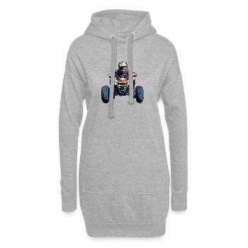 Quad Driver Off-Road Action - Hoodie Dress - heather grey - Front