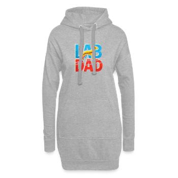 Labrador-Vater, Hundeliebhaber - Hoodie-Kleid - Grau meliert - Vorne